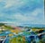 Paint "Non Negotiable" Small Abstract Painting in Sea Greens and Blues For Sale - Image 7 of 7