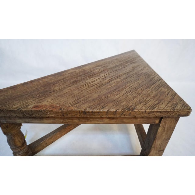 Brown Low Beautifully Carved Wood Corner Table For Sale - Image 8 of 16