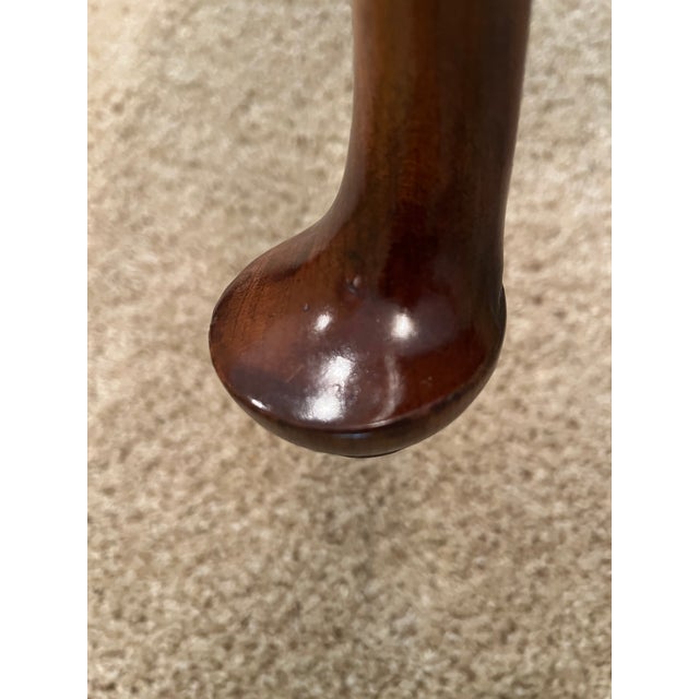 Amber Vintage Statton Queen Anne Style Cherry Tea Table For Sale - Image 8 of 18