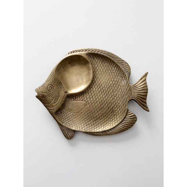 Mid-Century Brass Fish Tray For Sale - Image 9 of 10