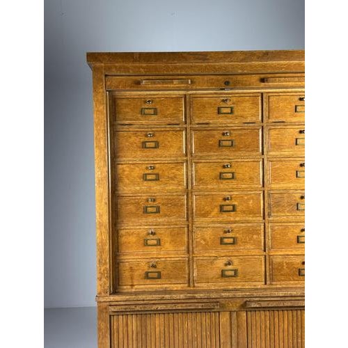 Beautiful filing cabinet/flap cabinet/roller door cabinet. Made of oak. Originally from the Netherlands, probably from the...