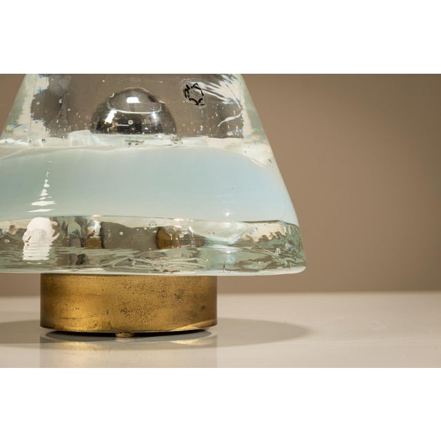 Blue and Clear Murano Glass Table Lamps from Leucos, Italy, 1970s, Set of 2 For Sale - Image 11 of 16