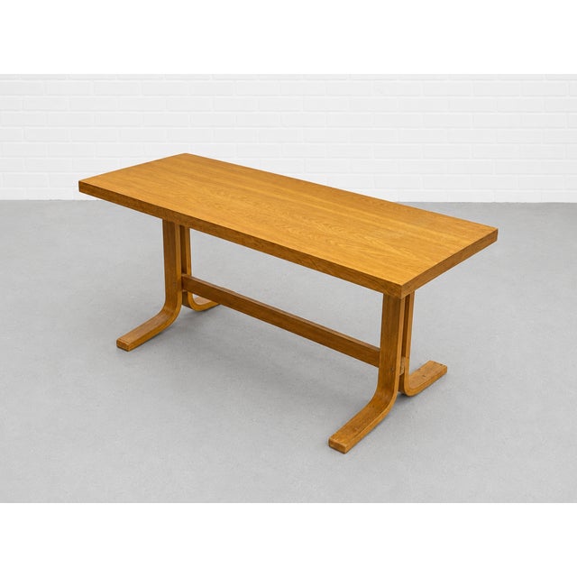 1960s Mid Century Modern Oak Bentwood Entryway Table, C. 1960’s For Sale - Image 5 of 10