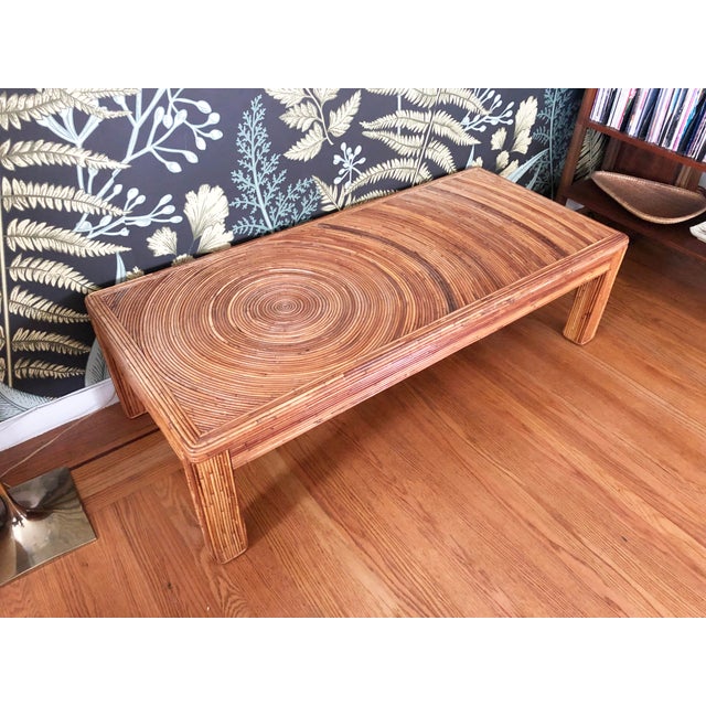 Vintage Split Reed Bamboo Coffee Table Chairish