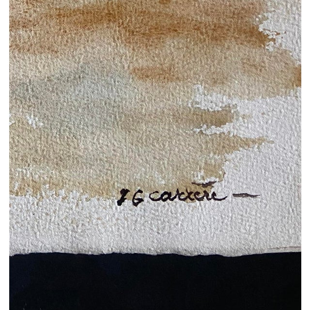 JG Carrère, Bordeaux, 1980s, Watercolor For Sale - Image 4 of 5