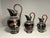 Set of Three Vintage Classic Greek Mythology Copper Painted Water Pitchers Hand Made in Greece Very good original condition!
