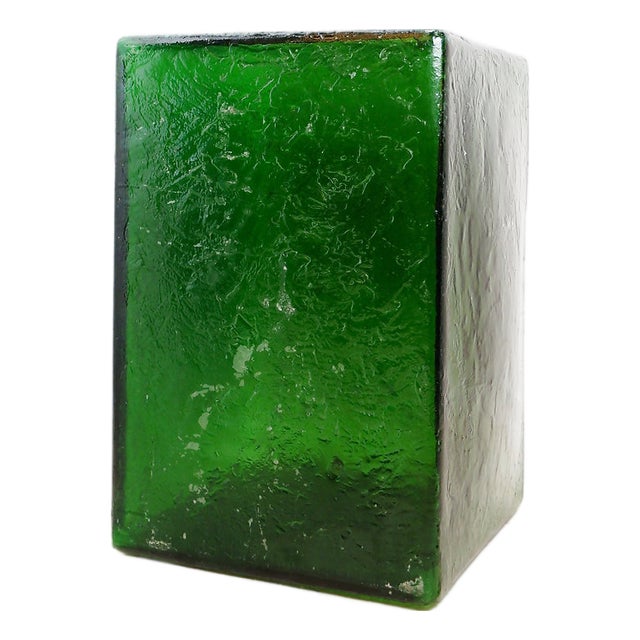 Translucent Bottle Green Acrylic Pedestal For Sale