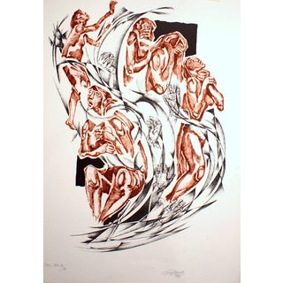 Giorgio Michetti, The Air, Lithograph, 1973 For Sale