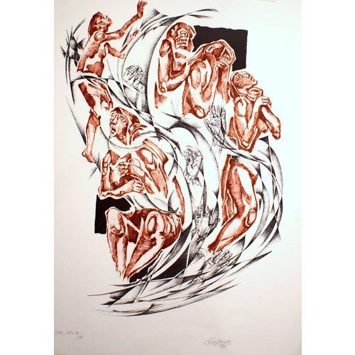 Giorgio Michetti, The Air, Lithograph, 1973 For Sale
