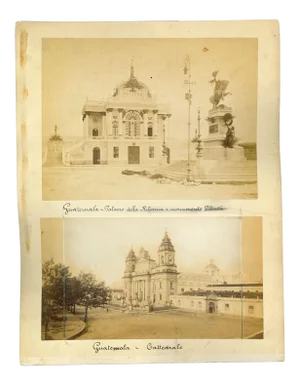 Ancient View of Guatemala City - Vintage Print - 1880s