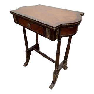 Louis XV Style Mahogany and Kingwood Inlaid Side Table For Sale