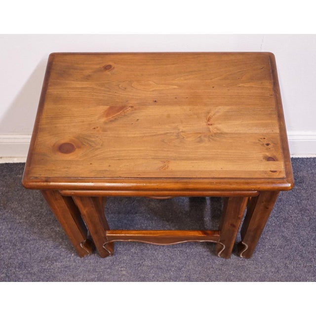 Ethan Allen Ethan Allen Chateau Normandy Collection Solid Pine 25" Nesting End Tables 17-8016 - 217 Finish For Sale - Image 4 of 12