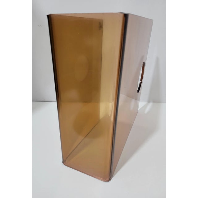 1980s Vintage Lucite/Acrylic Magazine Holder by Ferguson For Sale - Image 5 of 12
