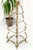 Gilt metal flowers decorated Italian pyramid shape display shelves etagere table. 4 Tier etagere decorative accent shelf...