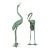 Contemporary Verdigris Bronze Crane Sculptures Tubed as Fountains - A Pair For Sale