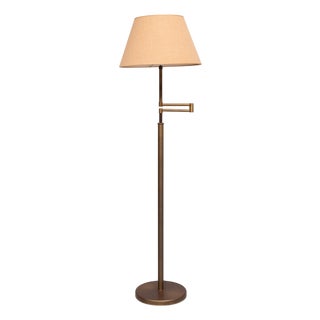 Swing Arm Library Floor Lamp from Steinhauer, Germany, 1980s For Sale