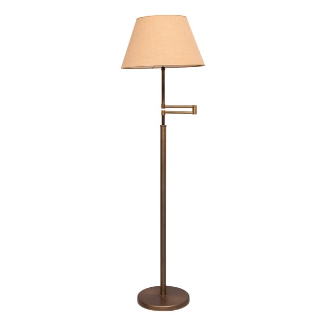 Swing Arm Library Floor Lamp from Steinhauer, Germany, 1980s For Sale