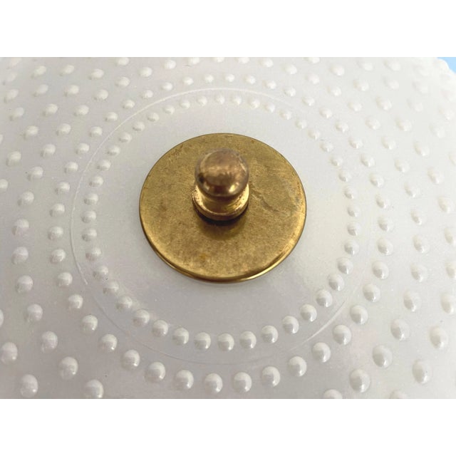 1950s Hobnail Frosted Glass Ceiling Light For Sale - Image 5 of 12