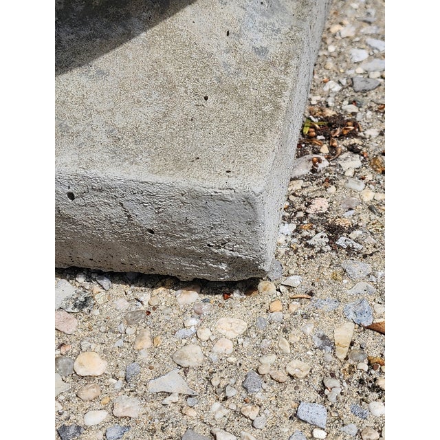Mid 20th Century Concrete Cement Outdoor Planters - a Pair For Sale In New York - Image 6 of 11