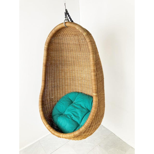 1960s Vintage Hanging Egg Chair attributed to Nanna Ditzel, 1960s For Sale - Image 5 of 12