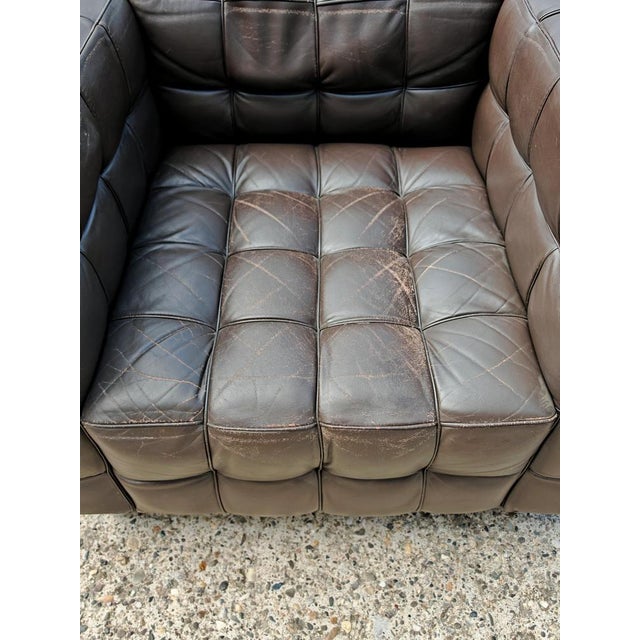 Vienna Secession Kubus Armchair attributed to Josef Hoffmann for Wittmann, 1980s For Sale - Image 10 of 14