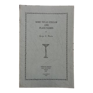Vintage Texas Stream & Place Names Booklet For Sale