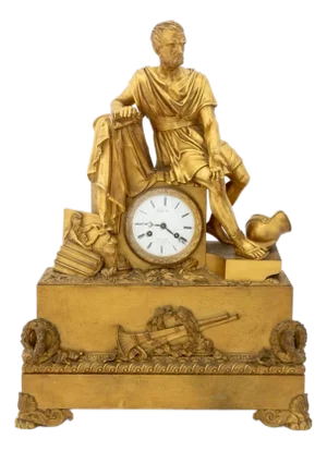 Charles X "Horatius..." Gilt Bronze Clock