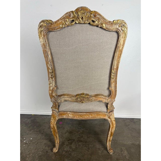 Set of Eight 18th-Century Style French Louis XV Carved & Giltwood Dining Chairs For Sale - Image 10 of 15