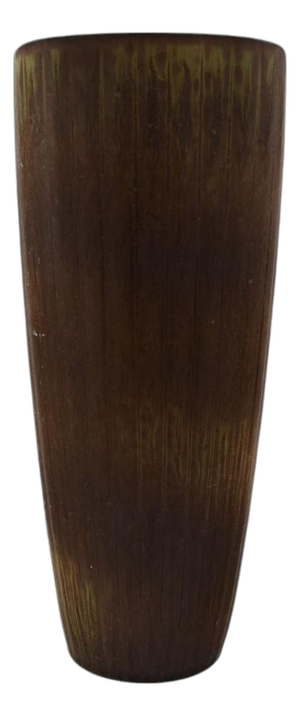 Vintage Ceramic Vase with Glaze in Brown Tones by Gunnar Nylund for Rörstrand
