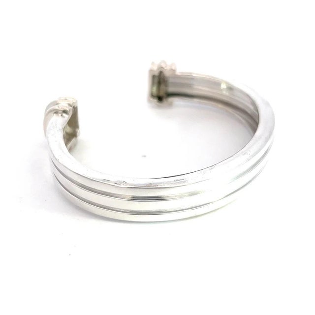 1990s Tiffany & Co Estate Cuff Bracelet 6.5" Sterling Silver For Sale - Image 5 of 8
