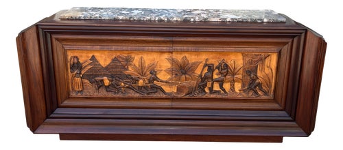 Walnut Sideboard with Marble Top