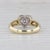 Modern 0.46ctw Pink Sapphire Pave Heart Cluster Ring 14k Yellow White Gold Size 6.75-7 For Sale - Image 3 of 7