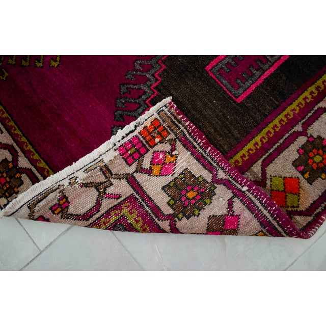 Vintage Hand Knotted Turkish Area Rug Large Runner Rug Gallerie Rug- 5′9″ X 16′3″ For Sale - Image 14 of 17