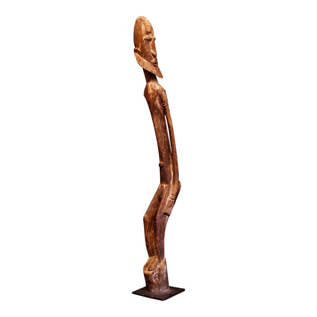 1960s Vintage Luba Hemba Singhiti Central African Carved Sculpture For Sale