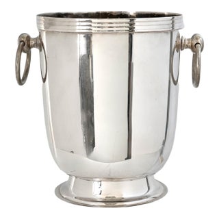 Vintage French Silverplate Champagne Bucket For Sale