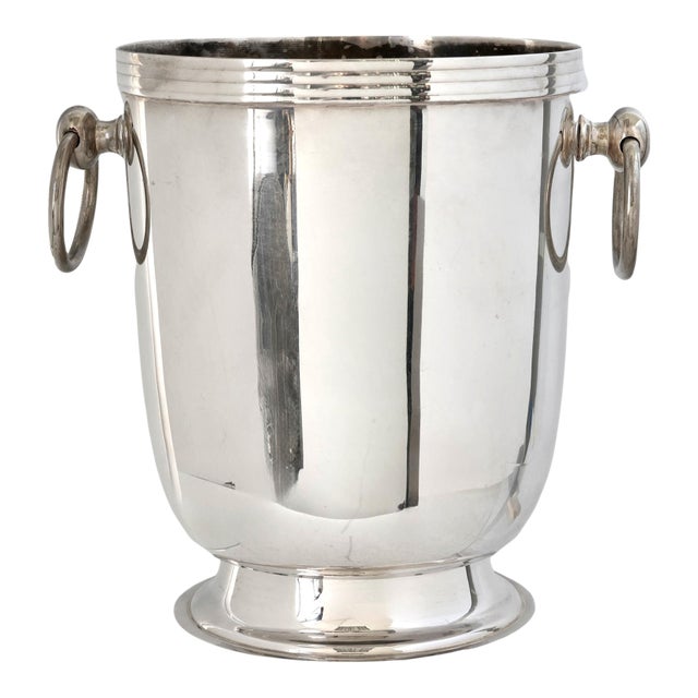 Vintage French Silverplate Champagne Bucket For Sale