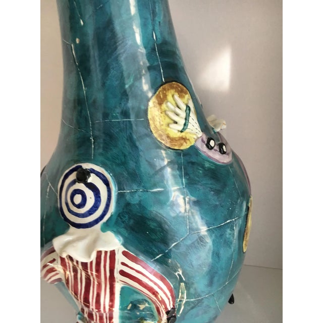 San Polo Venezia Italian Harlequin Ceramic Vase For Sale - Image 11 of 13