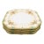 1930s Noritake Tiffany Floral & Aqua Gold Salad Dessert Plates - Set of 4 For Sale