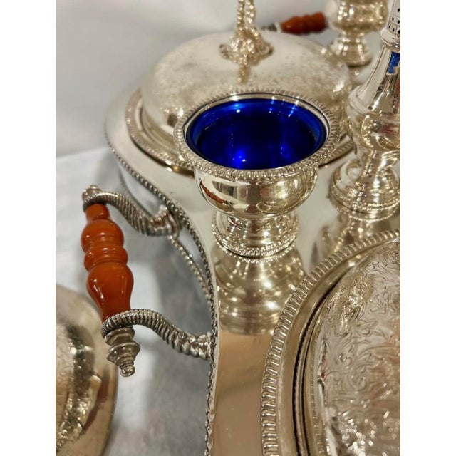 Traditional 1940s Bain Marie Lazy Susan by Crown Silver Company For Sale - Image 3 of 5