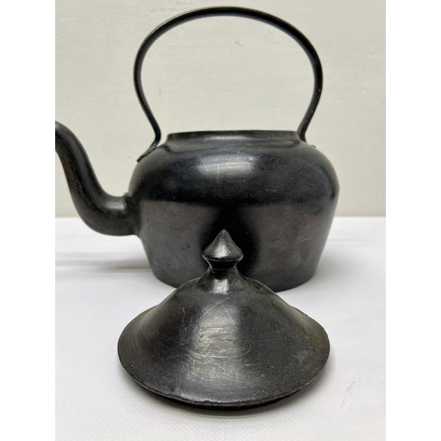 19th Century Gooseneck Cast Iron Tea Kettle, Scotland For Sale - Image 5 of 16