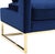 Avery Navy Velvet Chair with Gold Frame For Sale - Image 4 of 7
