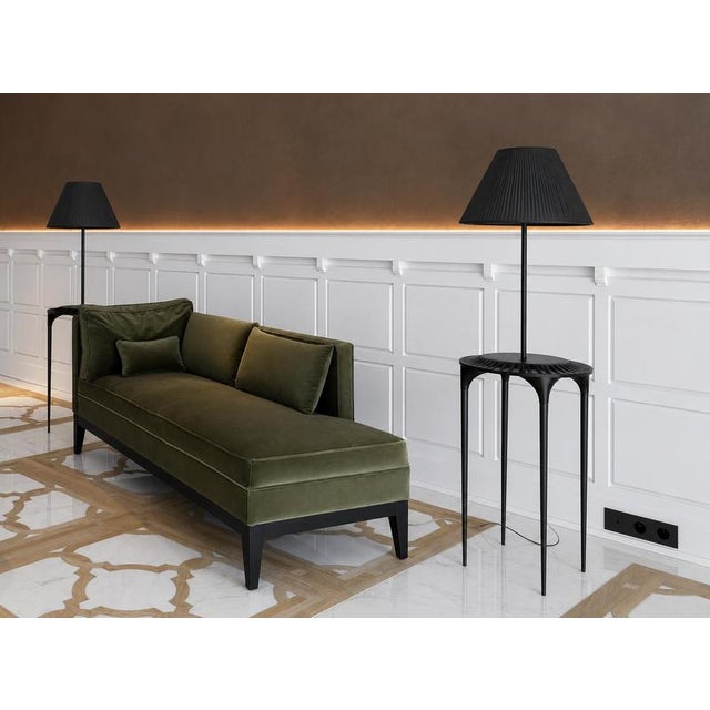 Pic Floor Lamp in Wood and Lacquered Steel by Christophe Perichon For Sale - Image 6 of 8