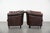 Chesterfield Club Chairs in Cowhide Leather, Set of 2 For Sale - Image 4 of 18