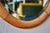 Vintage Oval Dressing Table Mirror in Beveled Oak and Chrome Finish, 1960s For Sale - Image 4 of 10