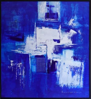 "All in Bloom. XXX" Contemporary Original Abstract Mixed-Media Painting by Sia Aryai