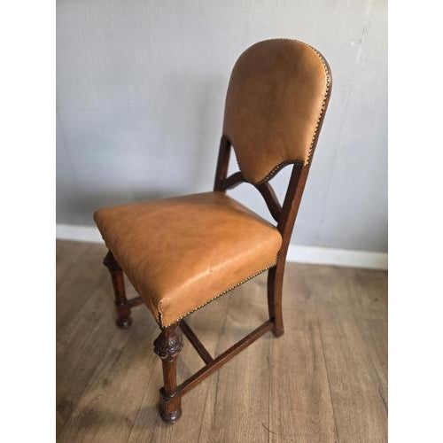 These chairs exude old-world charm and sophistication. Each chair is crafted from solid oak and luxurious leather...