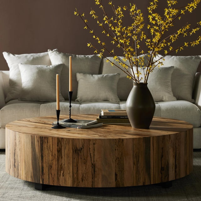 Wood Four Hands Hudson Large Rustic Wood Coffee Table in Spalted Primavera For Sale - Image 7 of 7