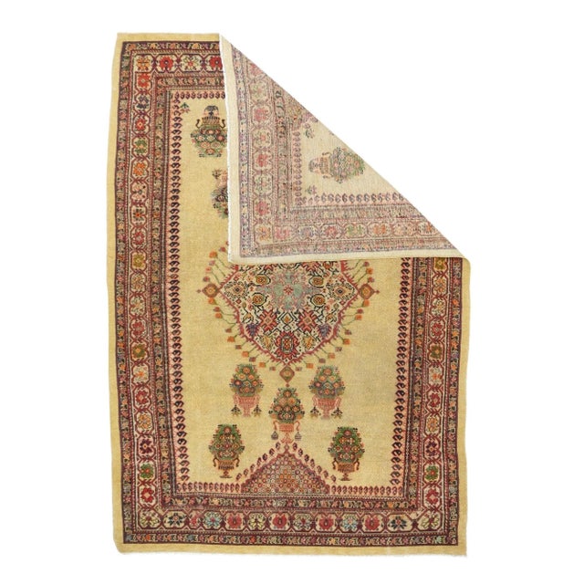 Antique Farahan Rug 4'3'' x 6'5'' For Sale - Image 4 of 11