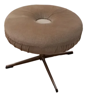 Corduroy Swivel Pouf from Isku, Finland, 1960s