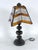 Brown Large Brutalist Thick Glass and Metal Table Lamp by Longobard, Italy, 1970s For Sale - Image 8 of 18